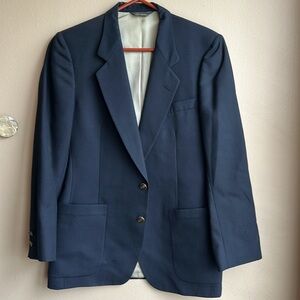 Pierre Cardin Men’s Blazer New Sz 40 Navy Blue Made In USA